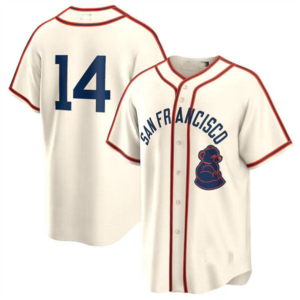 San Francisco Giants #14 Patrick Bailey Cream 2024 Rickwood Classic Stitched Baseball Jersey baseball jersey product view 1