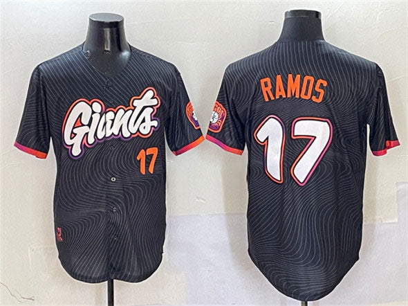 San Francisco Giants #17 Heliot Ramos Anthracite 2025 City Connect Limited Stitched Baseball Jersey baseball jersey product view 1