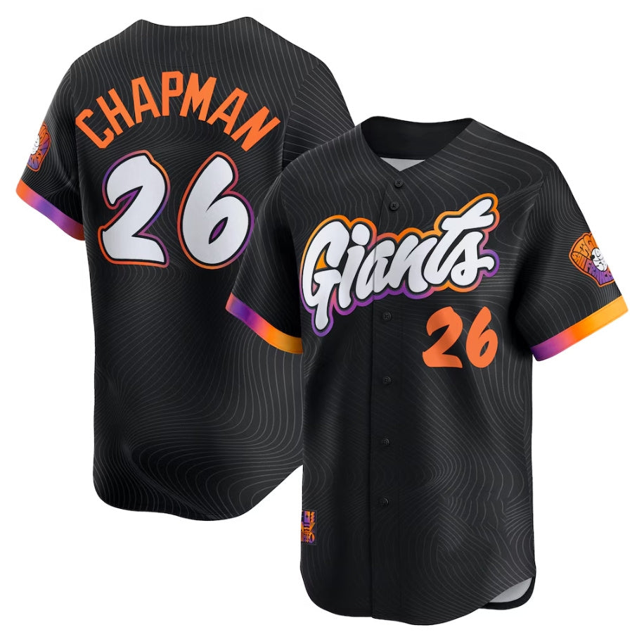 San Francisco Giants #26 Matt Chapman Anthracite 2025 City Connect Limited Baseball Jersey baseball jersey product view 1