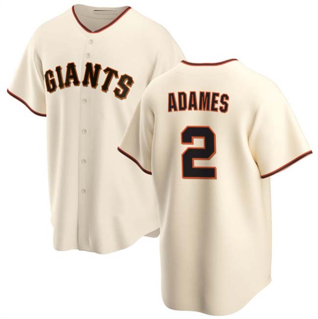 San Francisco Giants #2 Willy Adames Cream Cool Base Stitched Baseball Jersey baseball jersey product view 1