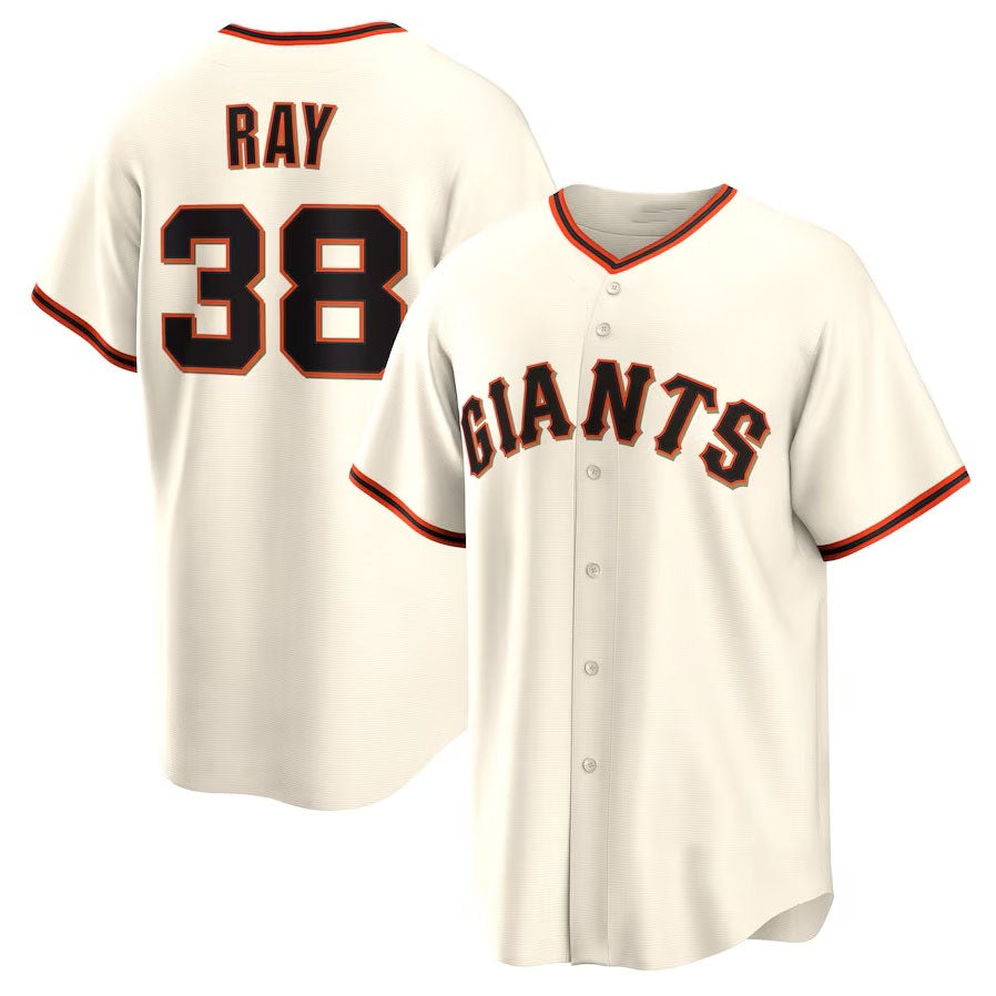 San Francisco Giants #38 Robbie Ray Home Replica Jersey - Cream Stitched Baseball Jersey baseball jersey product view 1