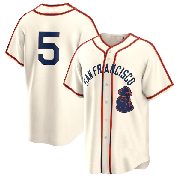 San Francisco Giants #5 Mike Yastrzemski Cream 2024 Rickwood Classic Replica Player Baseball Jersey baseball jersey product view 1