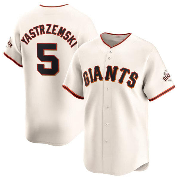 San Francisco Giants #5 Mike Yastrzemski Cream Cool Base Stitched Baseball Jersey baseball jersey product view 1