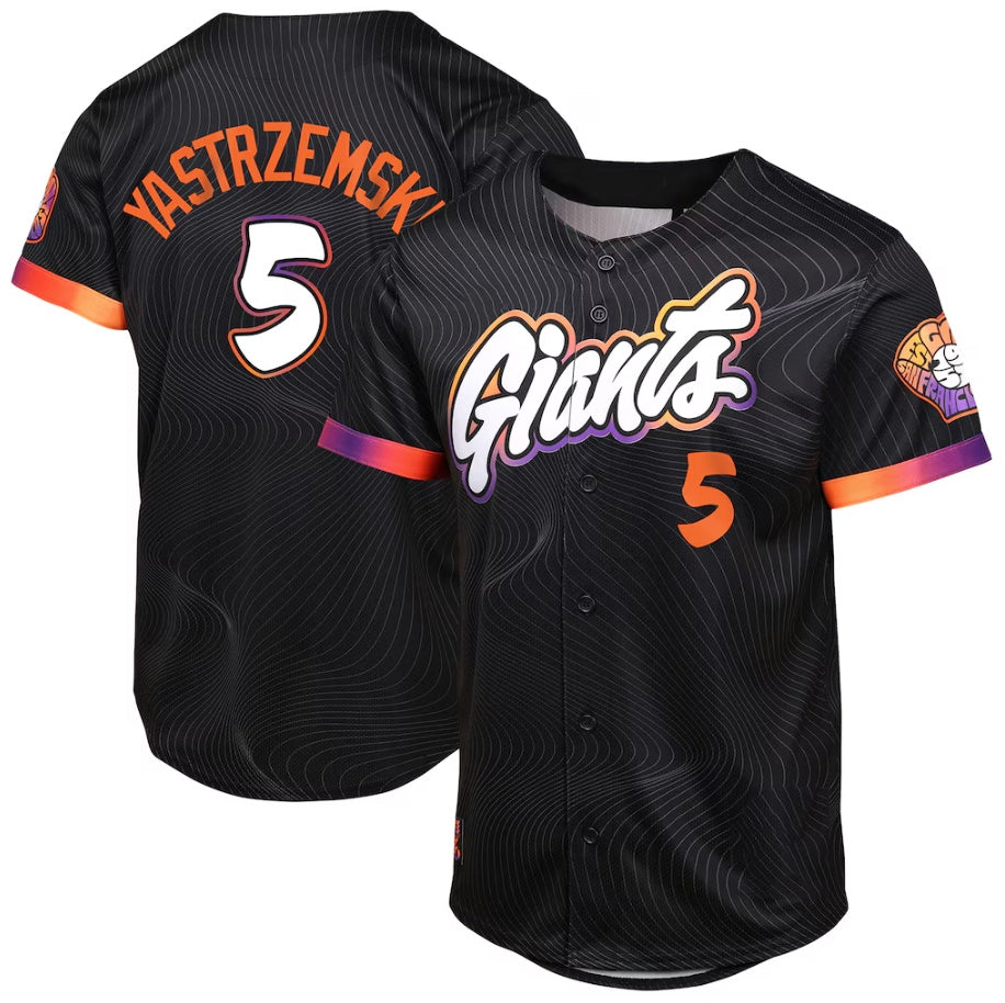 San Francisco Giants #5 Mike Yastrzemski Outerstuff Anthracite 2025 City Connect Limited Baseball Jersey baseball jersey product view 1