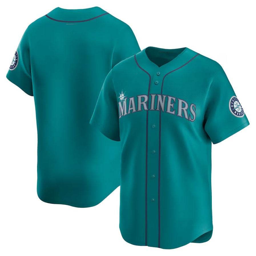 Seattle Mariners Alternate Limited Jersey - Aqua Stitched Baseball Jersey baseball jersey product view 1