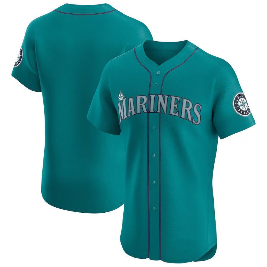 Seattle Mariners Alternate Vapor Premier Elite Patch Jersey - Aqua Stitched Baseball Jersey baseball jersey product view 1
