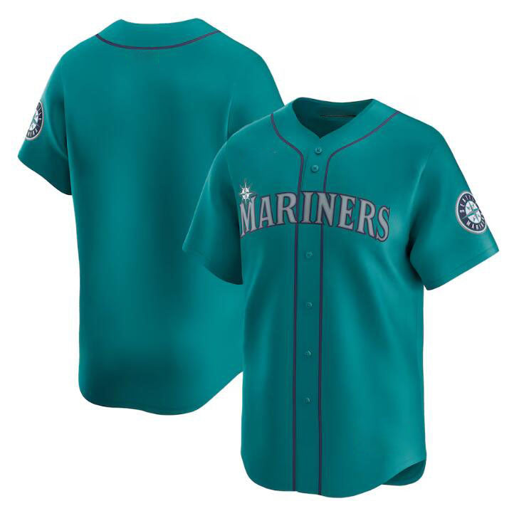 Seattle Mariners Blank Aqua Alternate Limited Stitched Baseball Jersey baseball jersey product view 1