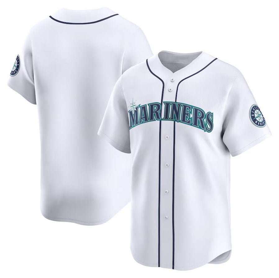 Seattle Mariners Home Limited Jersey - White Stitched Baseball Jersey baseball jersey product view 1