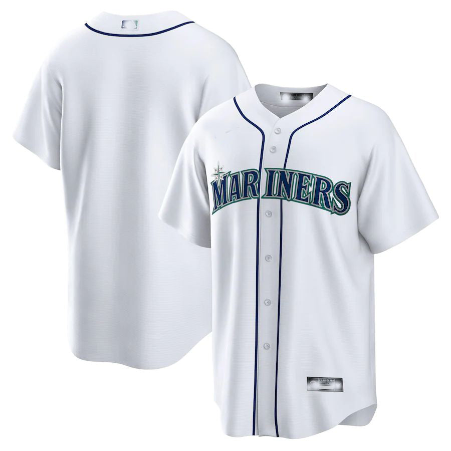 Seattle Mariners White Home Blank Replica Jersey Baseball Jerseys baseball jersey product view 1