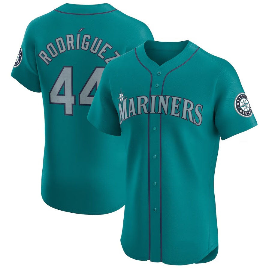 Seattle Mariners #44 Julio Rodr¨ªguez Alternate Elite Player Jersey - Aqua Stitched Baseball Jersey baseball jersey product view 1