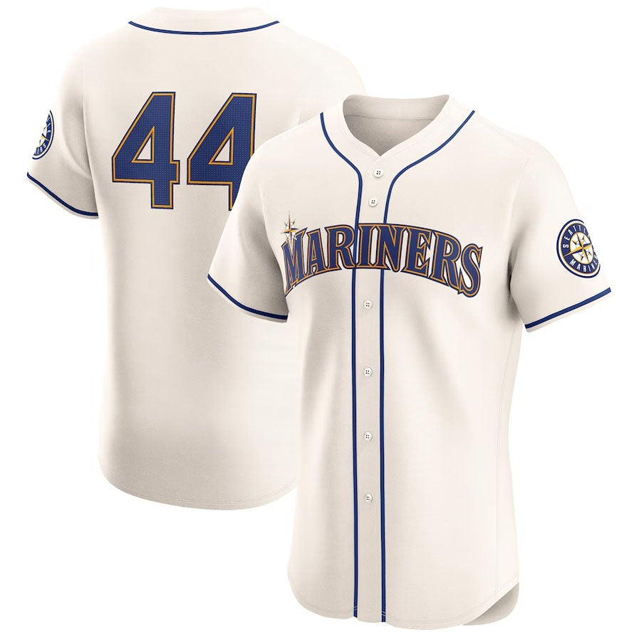 Seattle Mariners #44 Julio Rodr¨ªguez Alternate Elite Player Jersey - Cream Stitched Baseball Jersey baseball jersey product view 1