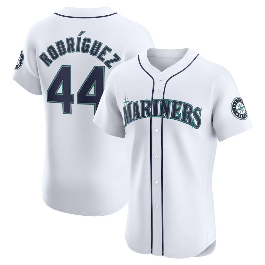 Seattle Mariners #44 Julio Rodr¨ªguez Home Elite Player Jersey - White Stitched Baseball Jersey baseball jersey product view 1