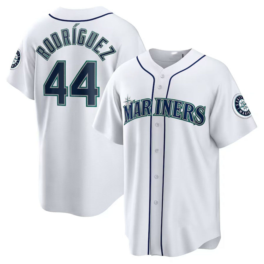Seattle Mariners #44 Julio Rodr¨ªguez Home Replica Jersey - White Stitched Baseball Jersey baseball jersey product view 1