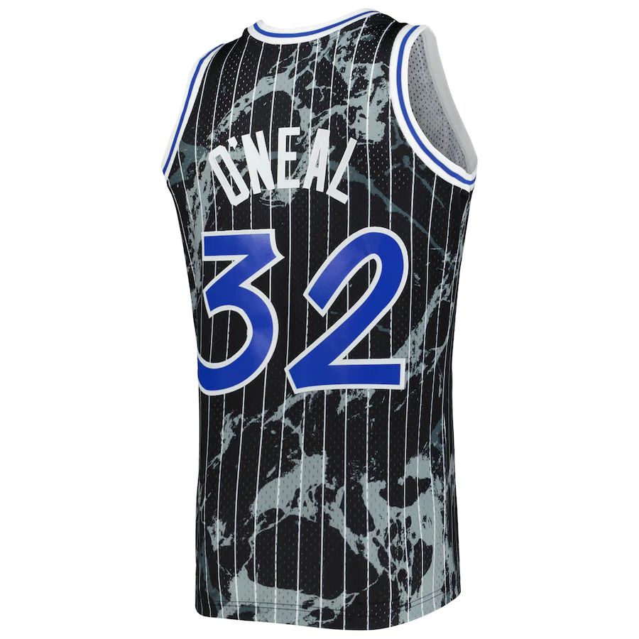 O.Magic #32 Shaquille O'Neal 1994-95 Hardwood Classics Marble Swingman Jersey Black Stitched American Basketball Jersey basketball jersey product view 1