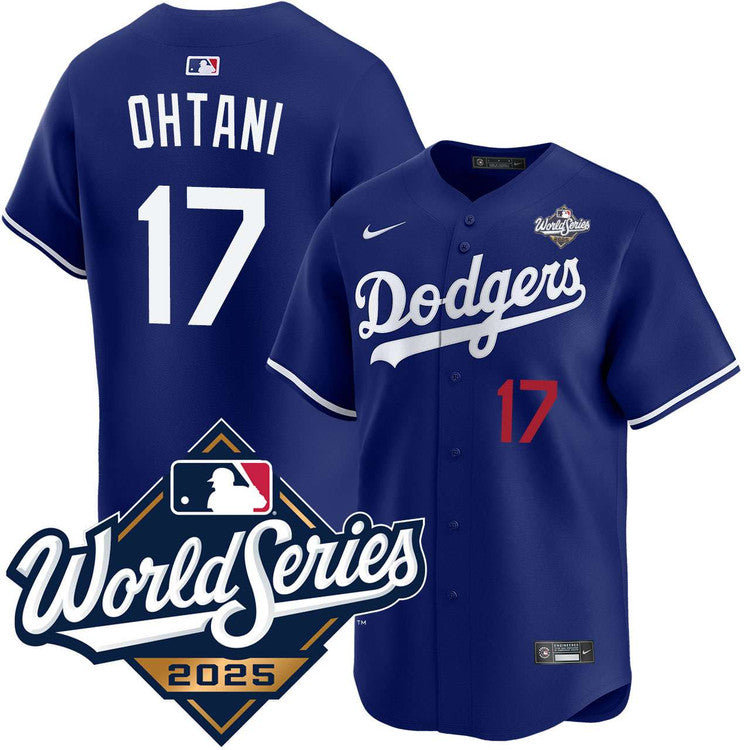 Shohei Ohtani Los Angeles Dodgers Alternate Royal Limited 2025 World Series Jersey - Royal baseball jersey product view 1