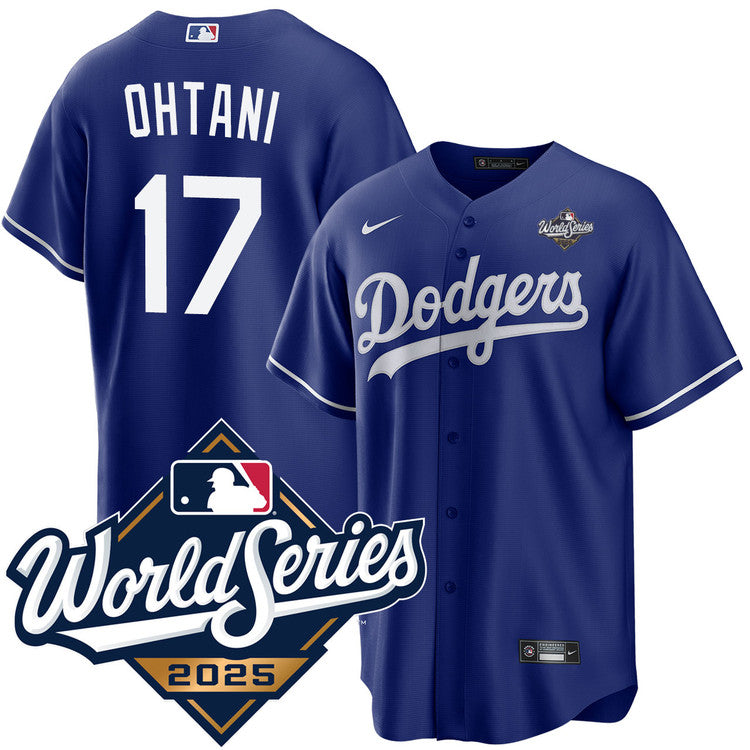 Shohei Ohtani Los Angeles Dodgers Royal 2025 Alternate World Series Jersey - Royal baseball jersey product view 1