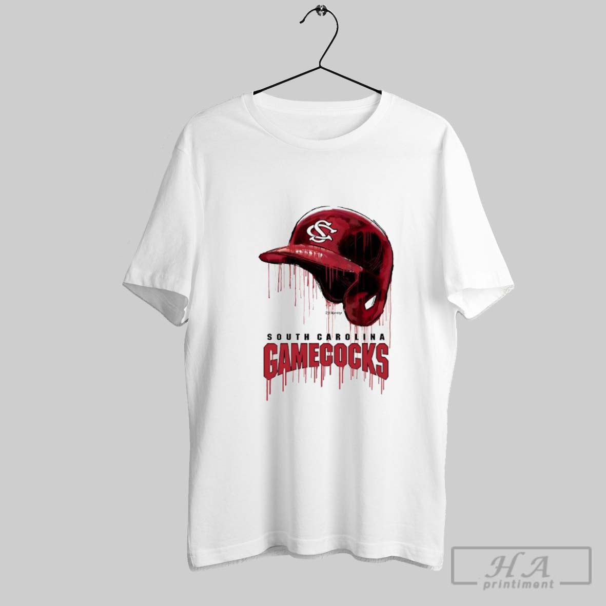 South Carolina Gamecocks Dripping Baseball Helmet - Adult & Kids T-Shirts, Sweatshirts & Hoodies apparel design preview 1
