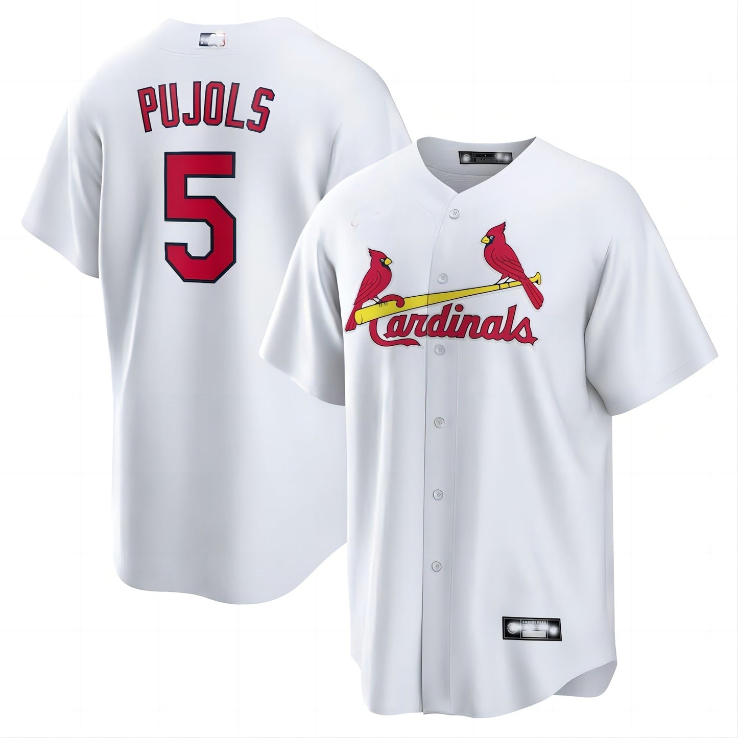 St. Louis Cardinals #5 Albert Pujols White Home Official Replica Player Jersey Baseball Jerseys baseball jersey product view 1