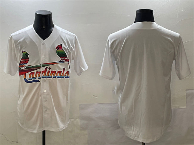 St. Louis Cardinals Blank White Cool Base Stitched Baseball Jersey baseball jersey product view 1