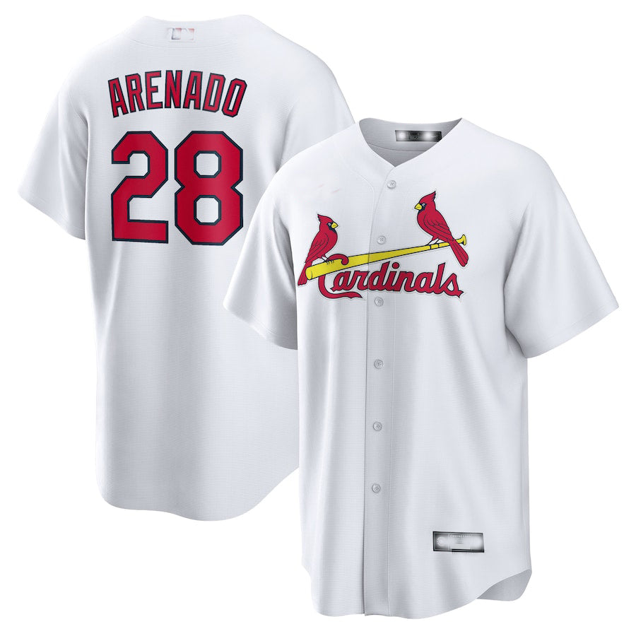 St. Louis Cardinals #28 Nolan Arenado White Home Official Replica Player Jersey Baseball Jerseys baseball jersey product view 1