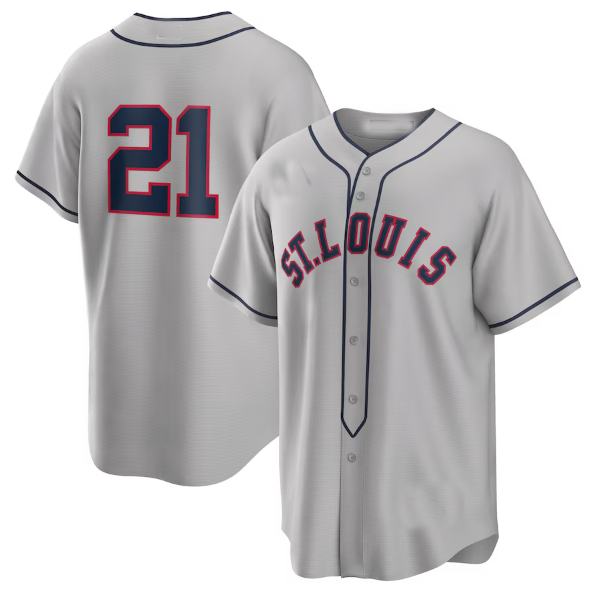 St. Louis Cardinals #21 Lars Nootbaar Gray 2024 Rickwood Classic Replica Player Baseball Jerseys baseball jersey product view 1