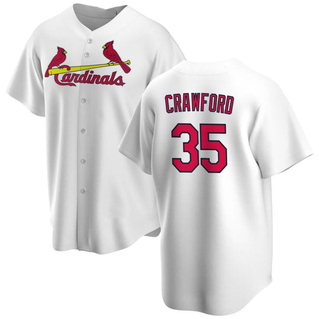 St. Louis Cardinals #35 Brandon Crawford White Cool Base Stitched Baseball Jersey baseball jersey product view 1