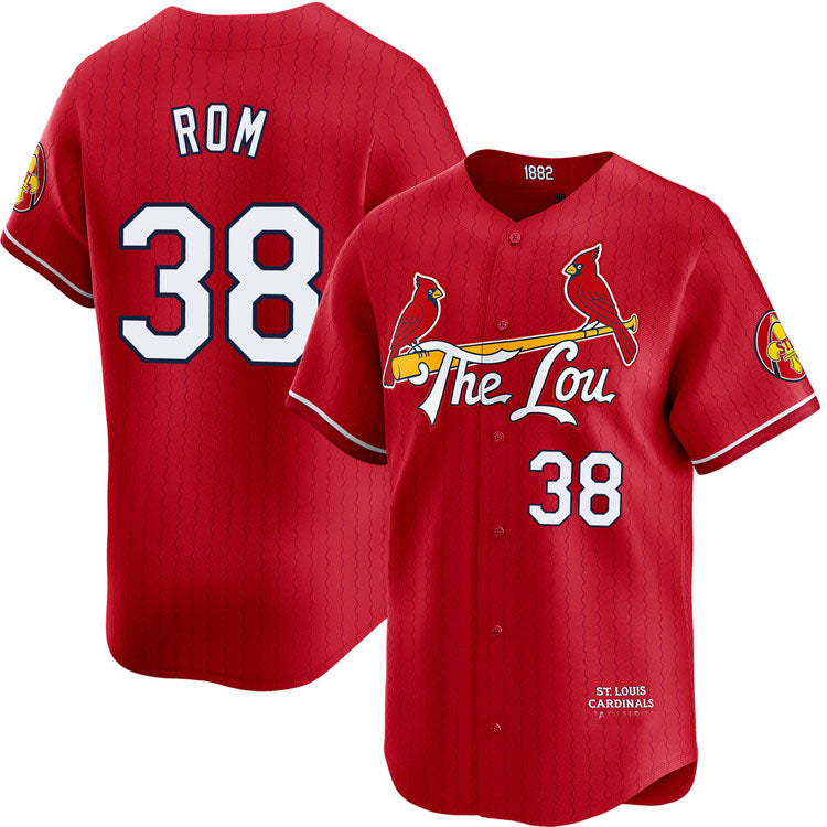 St. Louis Cardinals #38 Drew Rom City Connect Limited Jersey Baseball Jerseys baseball jersey product view 1