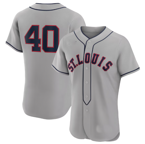 St. Louis Cardinals #40 Willson Contreras Gray 2024 Rickwood Classic Authentic Player Baseball Jerseys baseball jersey product view 1