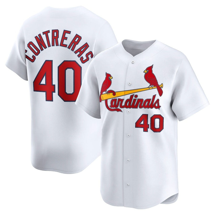 St. Louis Cardinals #40 Willson Contreras Home Limited Player Jersey - White Stitched Baseball Jersey baseball jersey product view 1