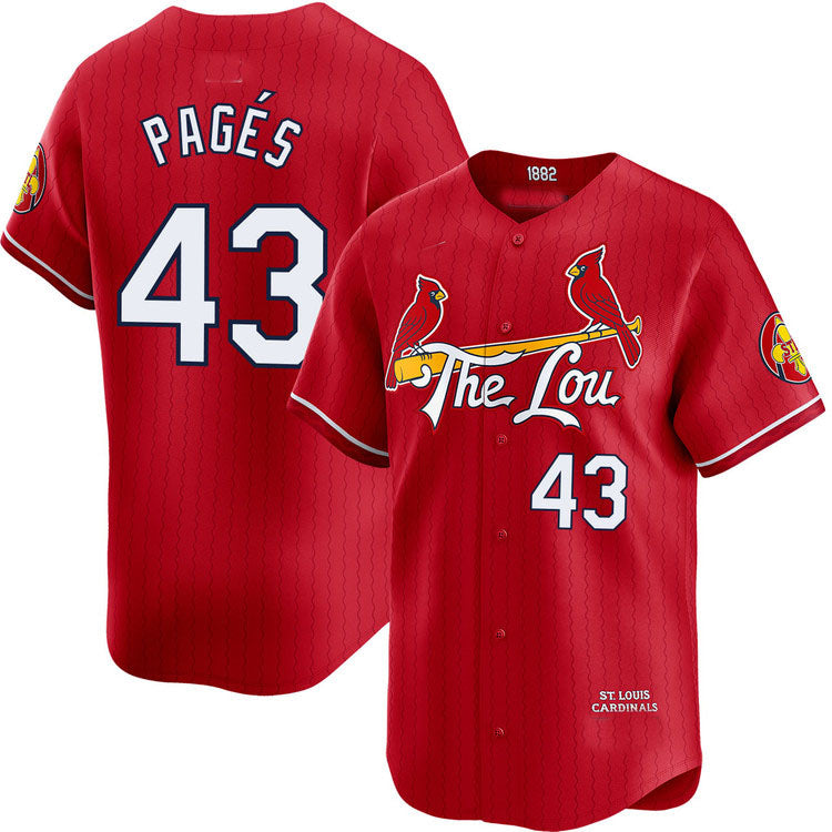 St. Louis Cardinals #43 Pedro Pages City Connect Limited Jersey Baseball Jerseys baseball jersey product view 1