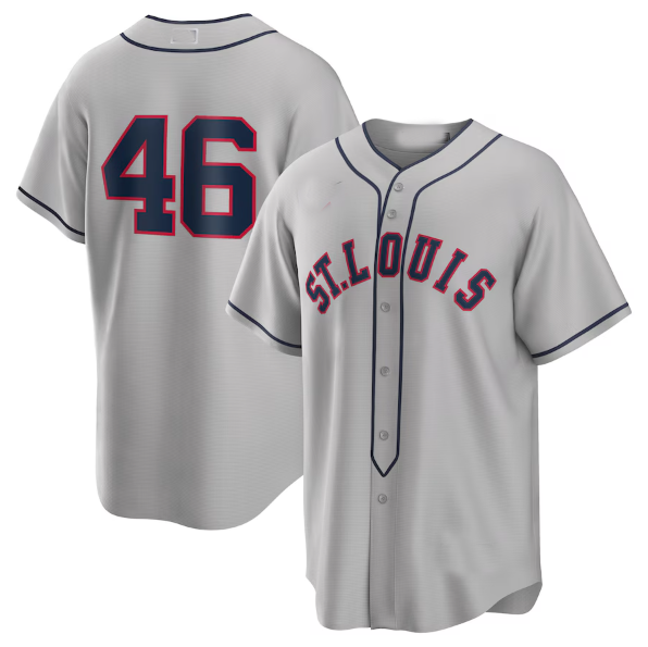 St. Louis Cardinals #46 Paul Goldschmidt Gray 2024 Rickwood Classic Replica Player Baseball Jerseys baseball jersey product view 1