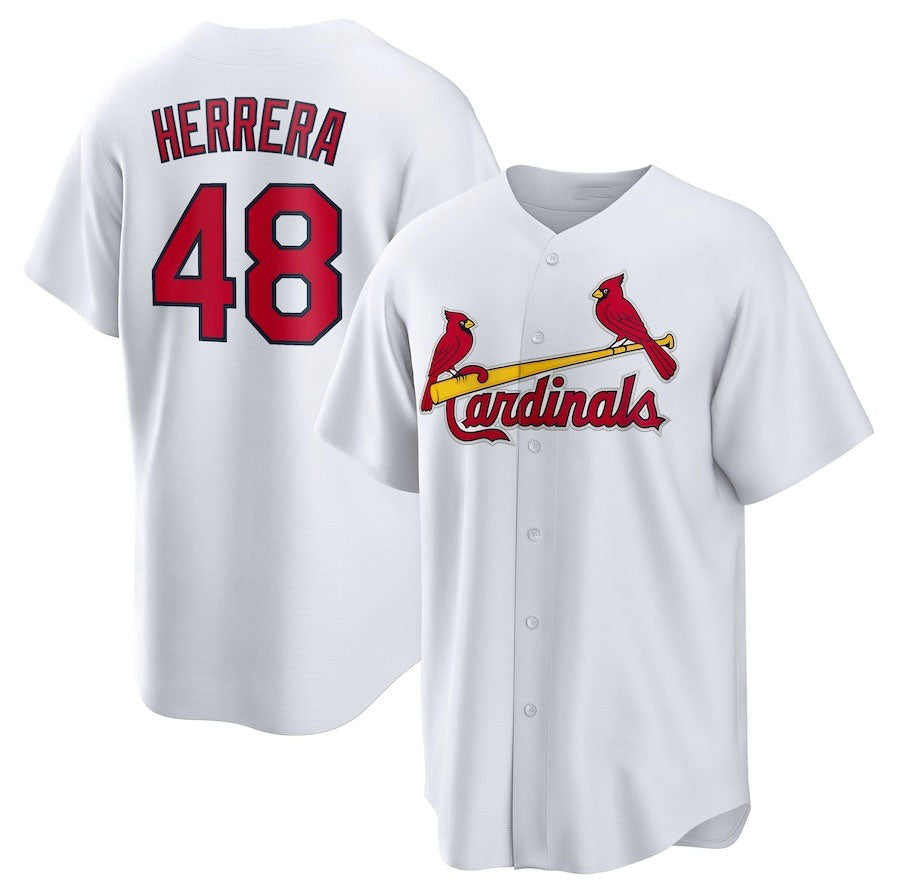 St. Louis Cardinals #48 Iv¨¢n Herrera Home Replica Jersey - White Stitched Baseball Jersey baseball jersey product view 1
