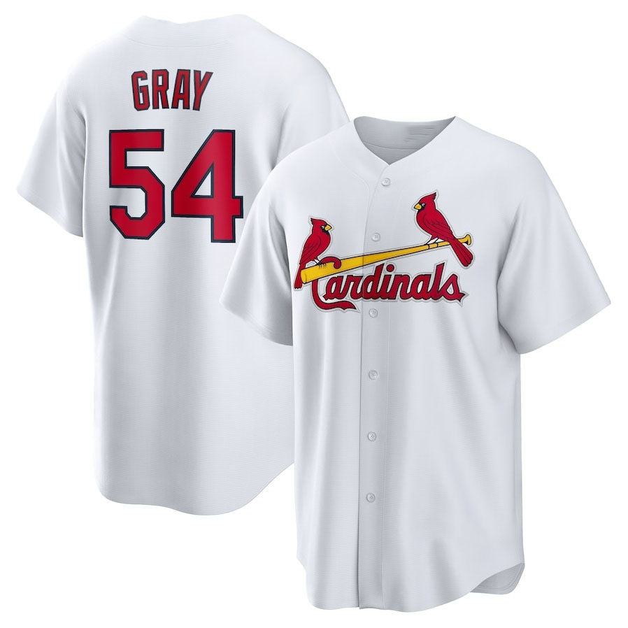 St. Louis Cardinals #54 Sonny Gray Home Replica Jersey - White Stitched Baseball Jersey baseball jersey product view 1