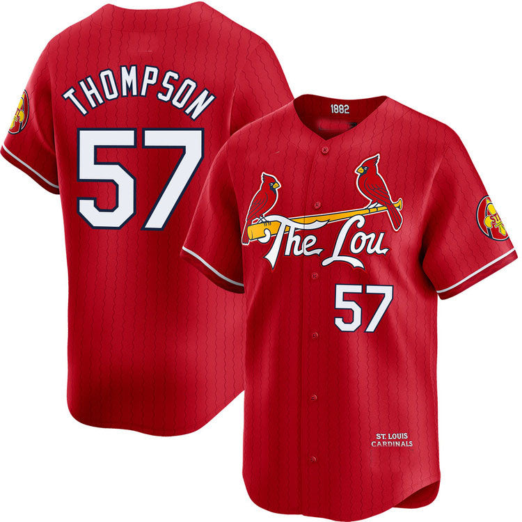 St. Louis Cardinals #57 Zack Thompson City Connect Limited Jersey Baseball Jerseys baseball jersey product view 1