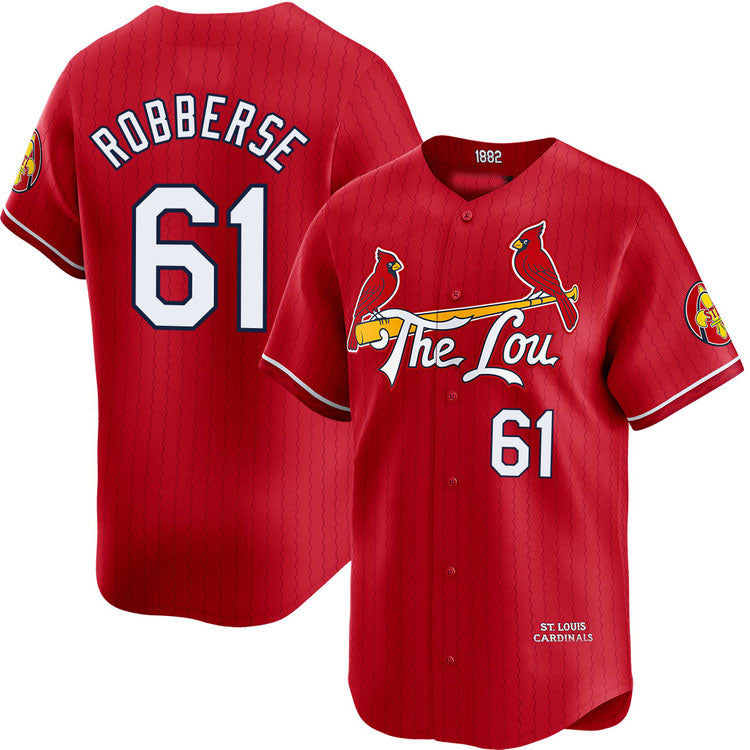 St. Louis Cardinals #61 Sem Robberse City Connect Limited Jersey Baseball Jerseys baseball jersey product view 1