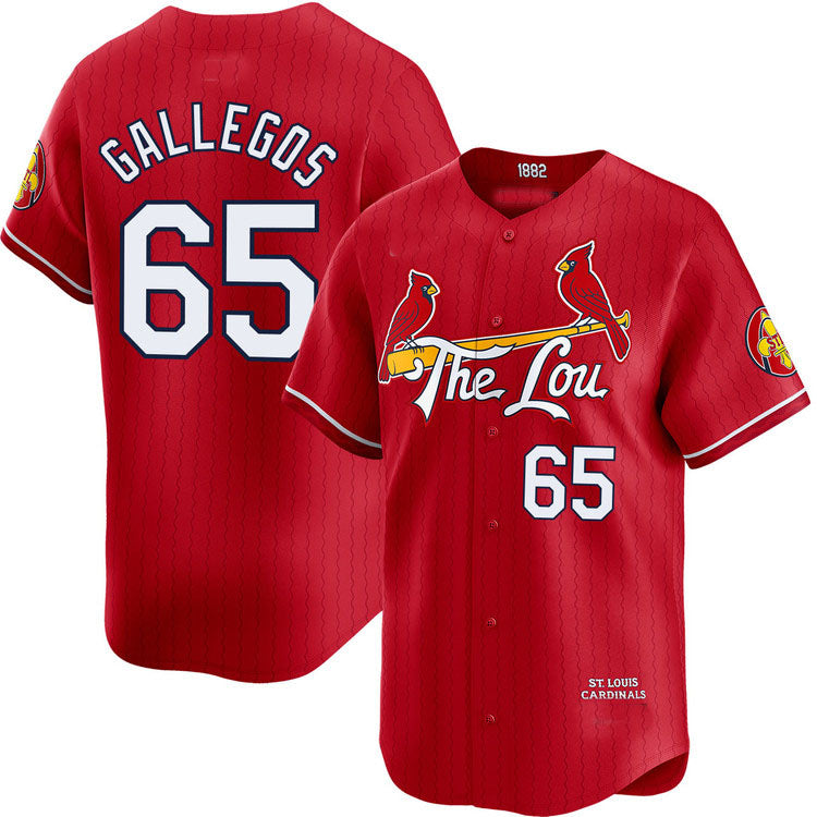 St. Louis Cardinals #65 Giovanny Gallegos City Connect Limited Jersey Baseball Jerseys baseball jersey product view 1