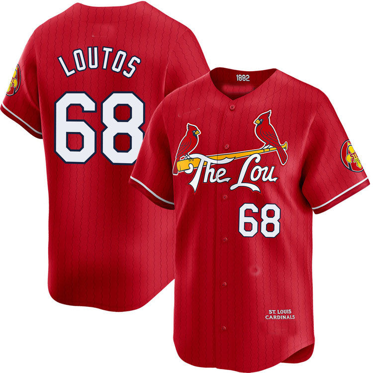 St. Louis Cardinals #68 Ryan Loutos City Connect Limited Jersey Baseball Jerseys baseball jersey product view 1