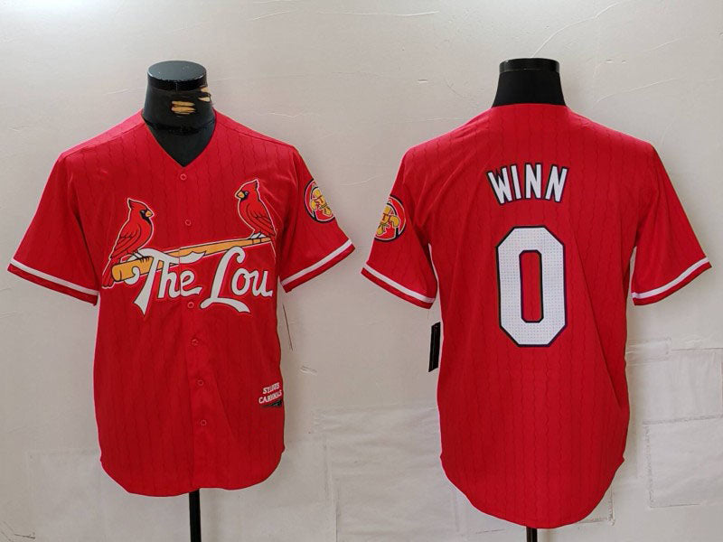 St Louis Cardinals #0 Masyn Winn Red 2024 City Connect Limited Stitched Baseball Jersey baseball jersey product view 1