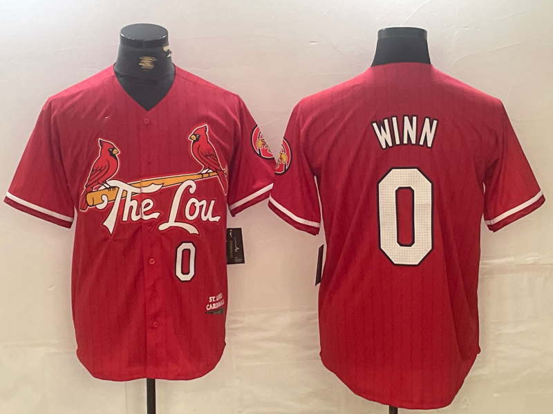 St Louis Cardinals #0 Masyn Winn Red 2024 City Connect Limited Stitched Baseball Jersey baseball jersey product view 1