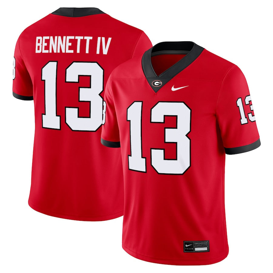 Stetson Bennett Georgia Bulldogs Home Jersey - Red sports jersey product view 1