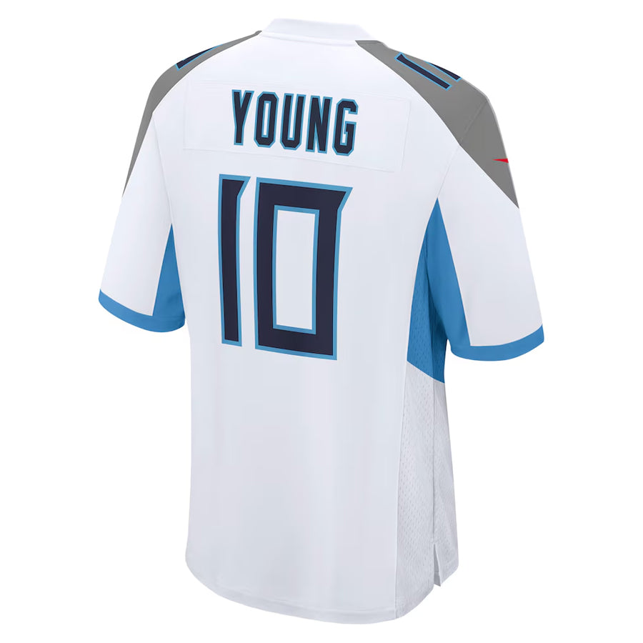 T.Titans #10 Vince Young Player White Home Game Football Jerseys football jersey product view 1