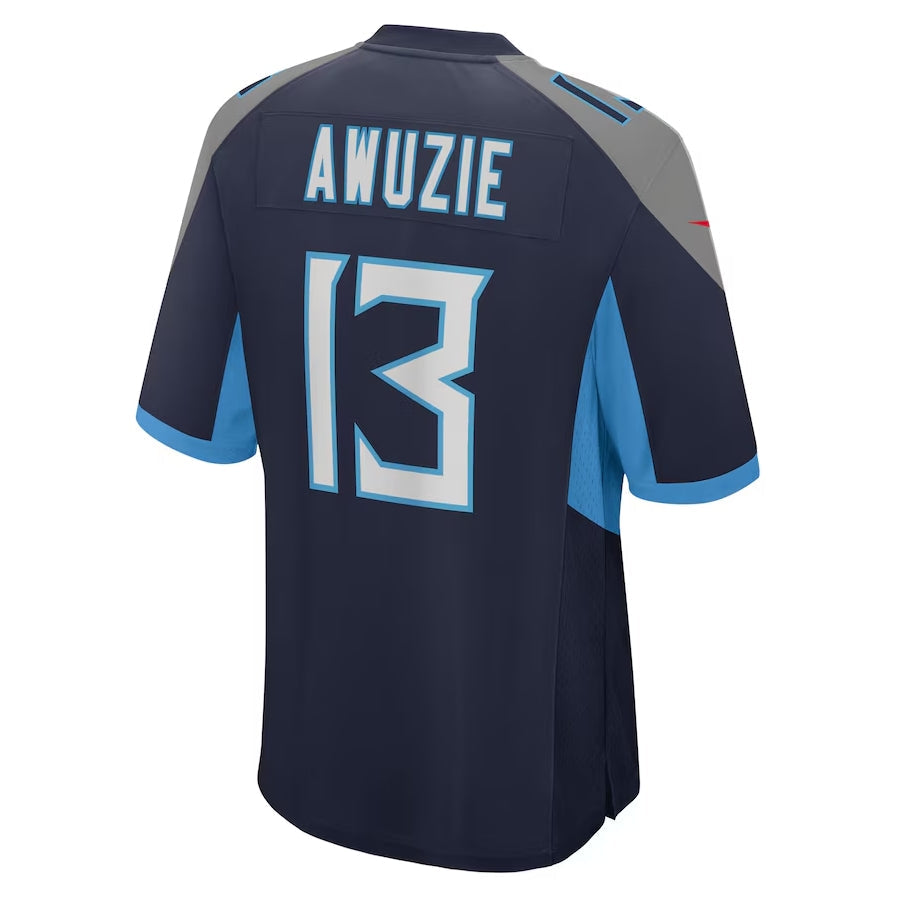 T.Titans #13 Chidobe Awuzie Player Navy Game Stitched American Football Jerseys football jersey product view 1