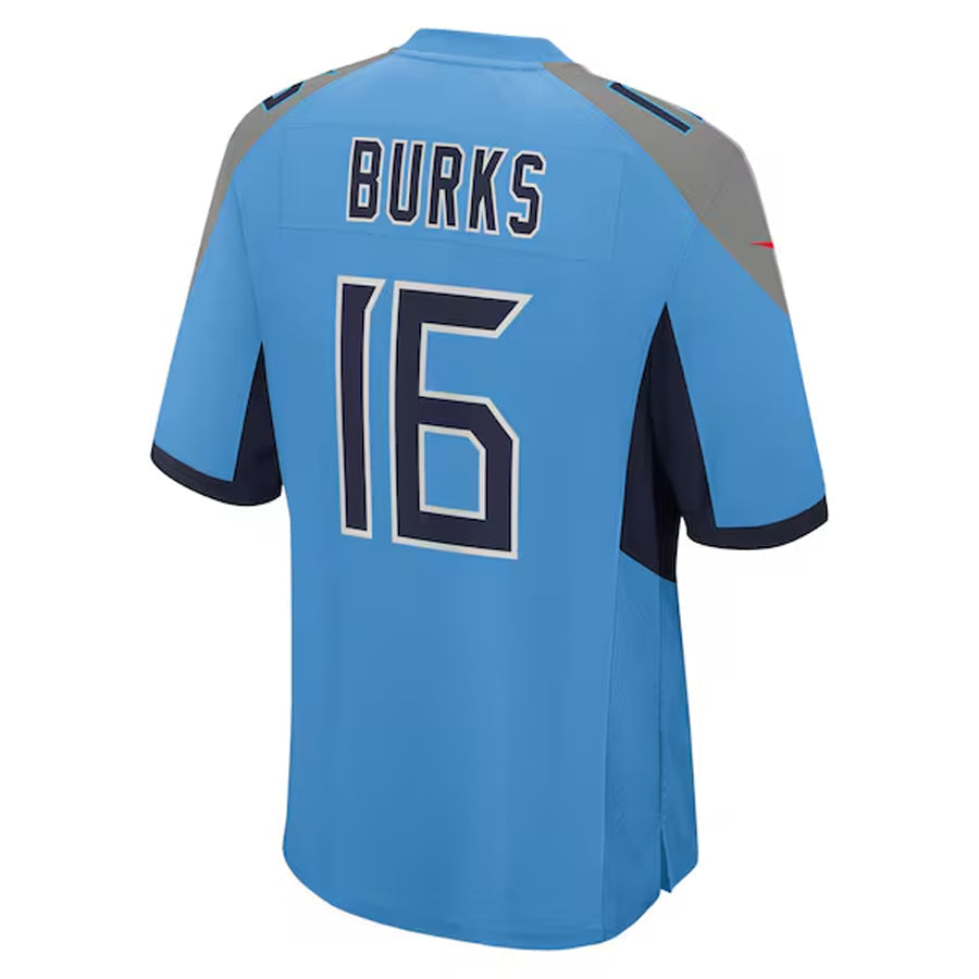 T.Titans #16 Treylon Burks Player Light Blue Home Game Football Jerseys football jersey product view 1