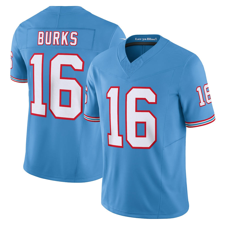 T.Titans #16 Treylon Burks Player Light Blue Vapor F.U.S.E. Limited Football Jerseys football jersey product view 1
