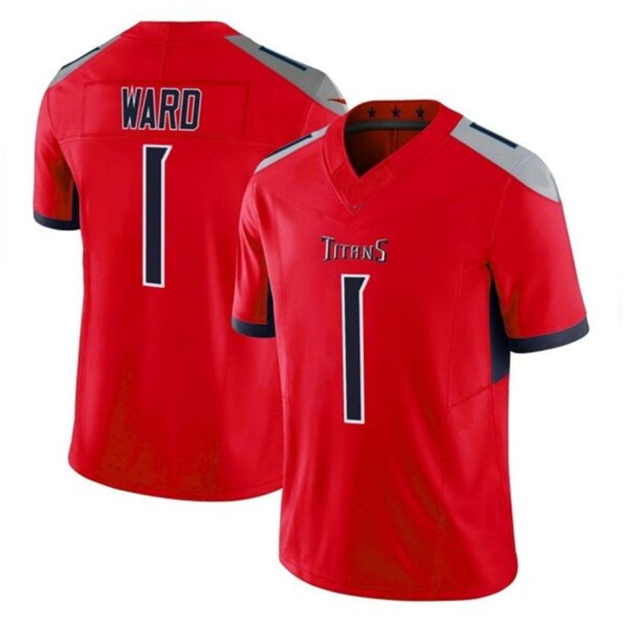 T.Titans #1 Cameron Ward Player Red Vapor F.U.S.E. Limited Football Jerseys football jersey product view 1
