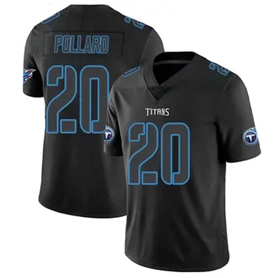 T.Titans #20 Tony Pollard Player Black Fashion Elite Limited Football Jerseys football jersey product view 1