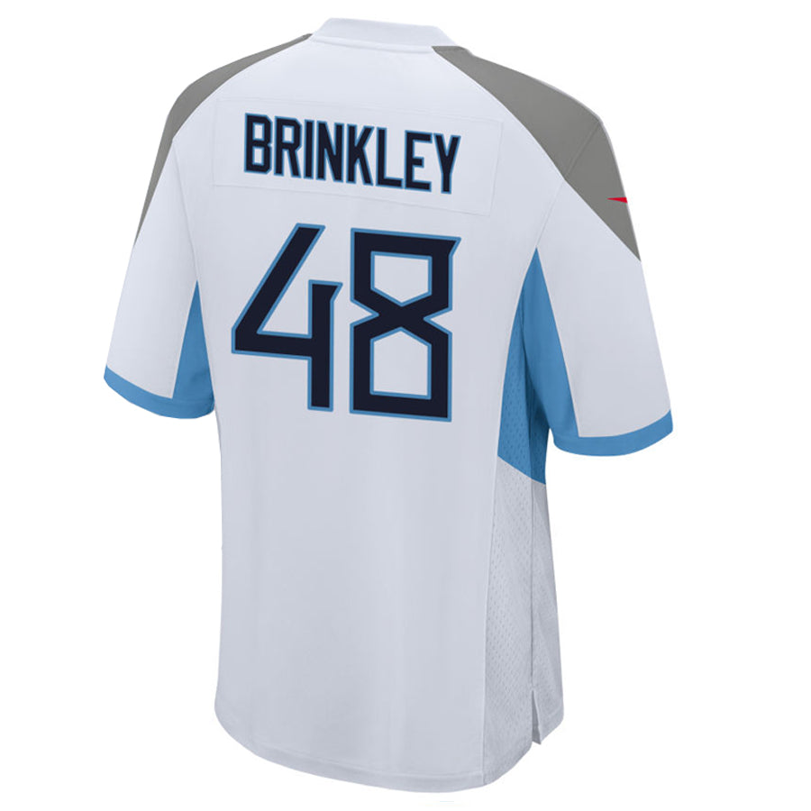 T.Titans #48 Beau Brinkley Player White Home Game Football Jerseys football jersey product view 1