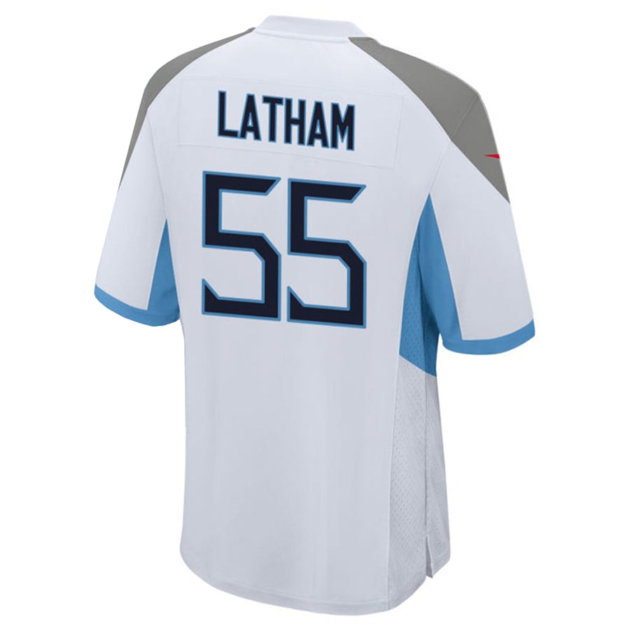 T.Titans #55 JC Latham Player White Home Game Football Jerseys football jersey product view 1