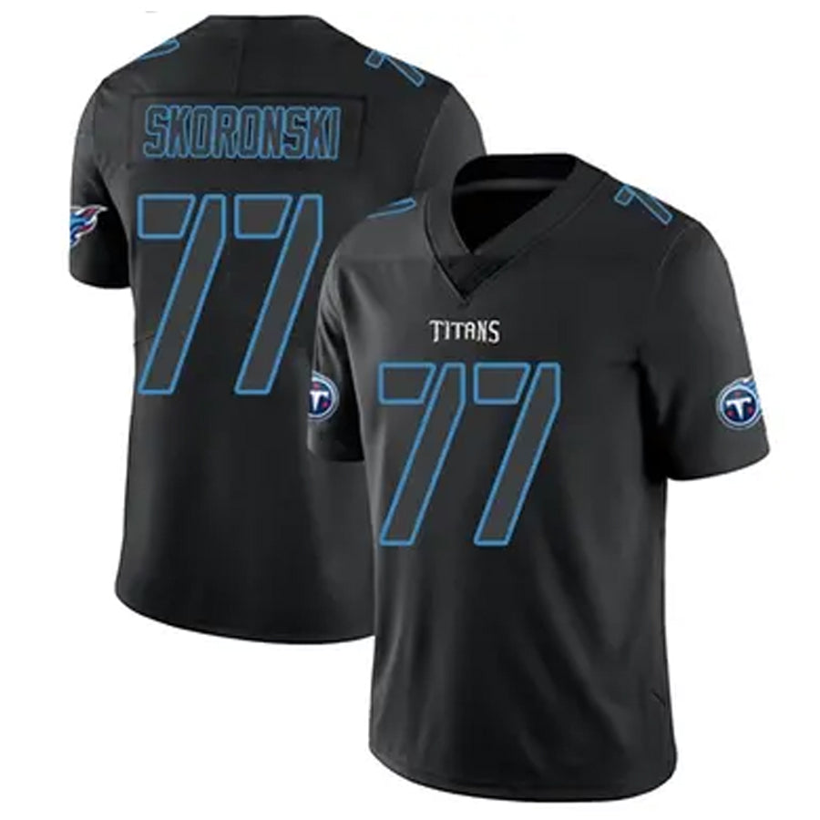 T.Titans #77 Peter Skoronski Player Black Fashion Elite Limited Football Jerseys football jersey product view 1