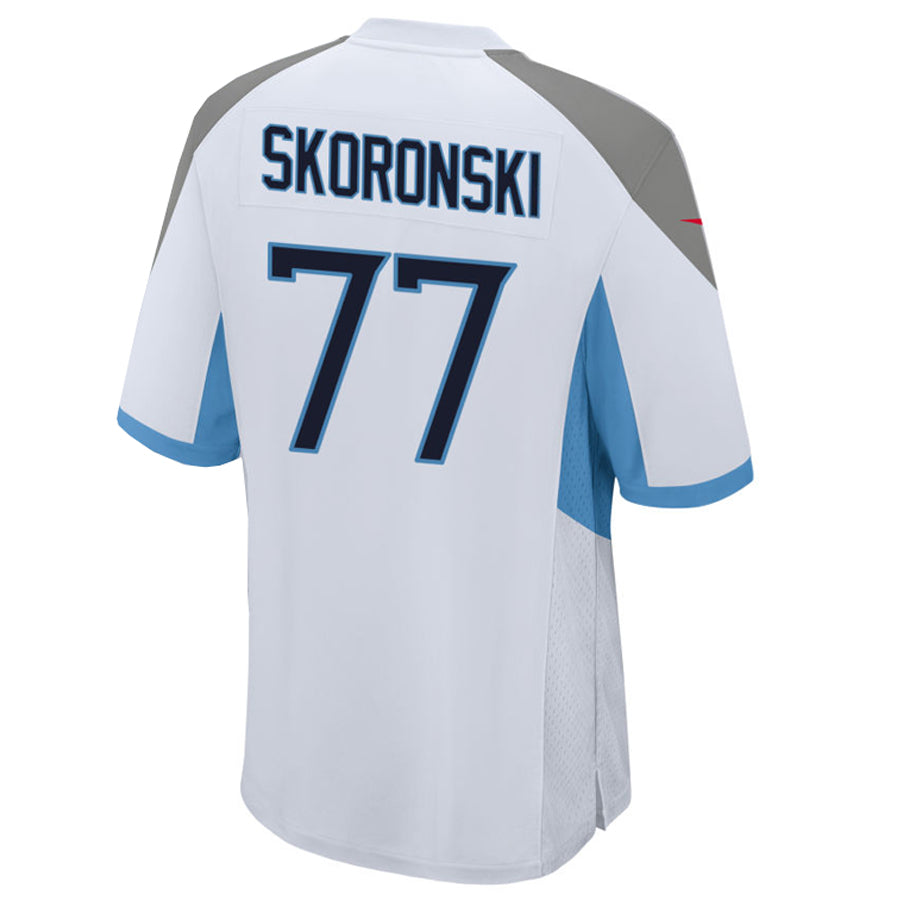 T.Titans #77 Peter Skoronski Player White Home Game Football Jerseys football jersey product view 1